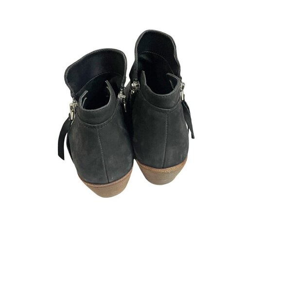 Sam Edelman Shoes Womens Size 8.5 Packer Black Suede Zip Ankle Booties - Picture 3 of 5